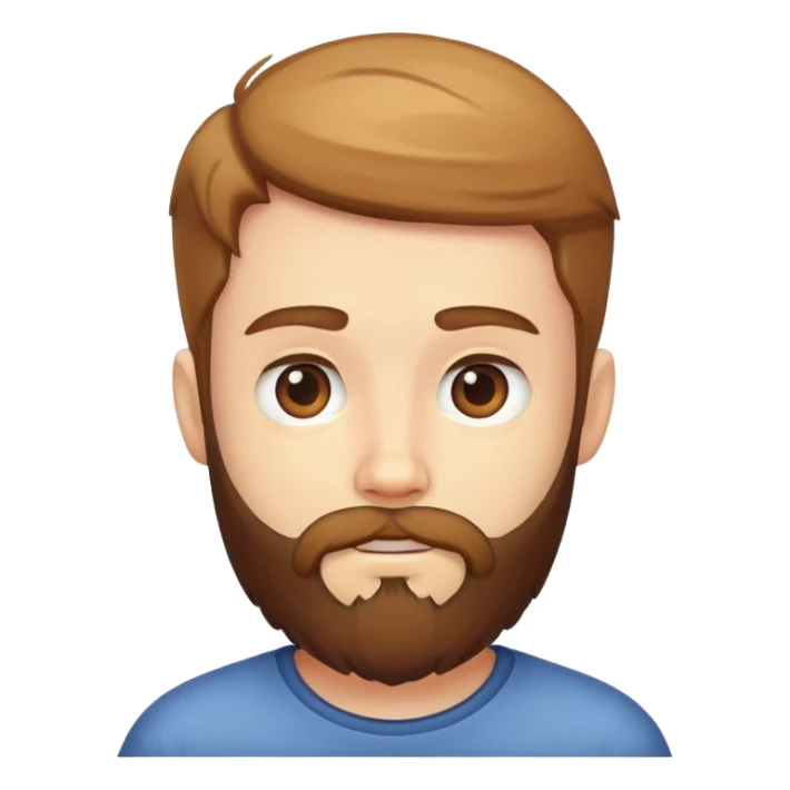 portrait of a bearded boy sticker