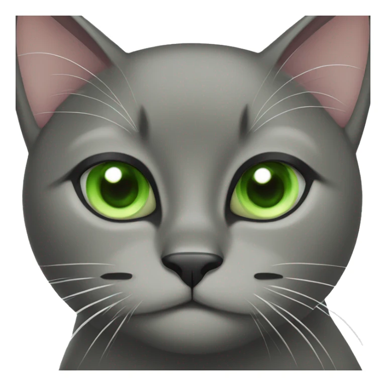 black cat with white spot on neck and green eyes sticker