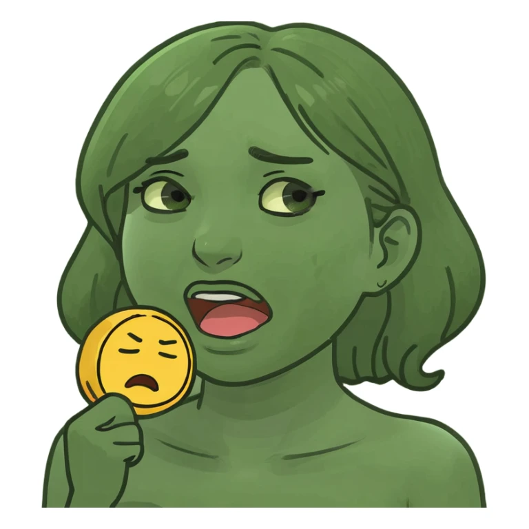 black girl emoji choking herself  sticker