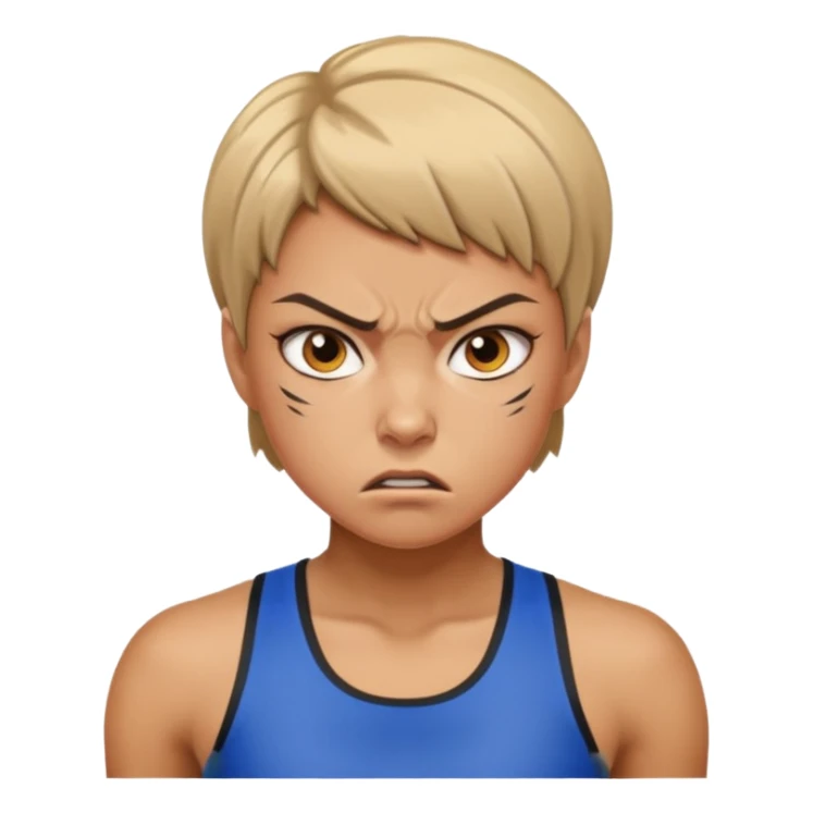 angry athlete girl sticker