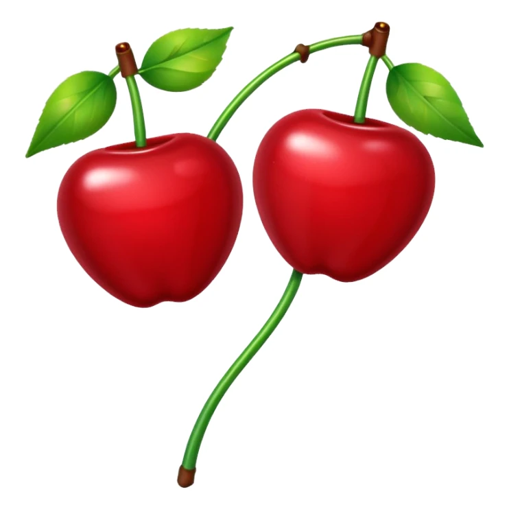 pair of cherries, one with a spark at the stem sticker