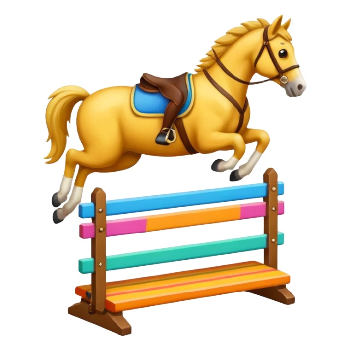 horse showjump without a horse going over it sticker