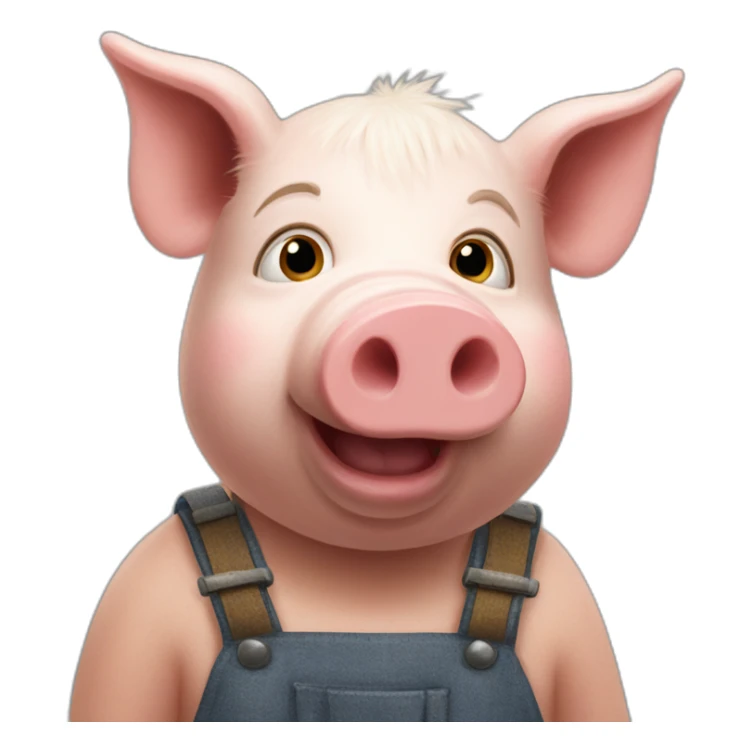 the little pig from three brothers who build a straw house sticker
