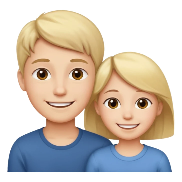 a young boy and a very young girl with their mother sticker