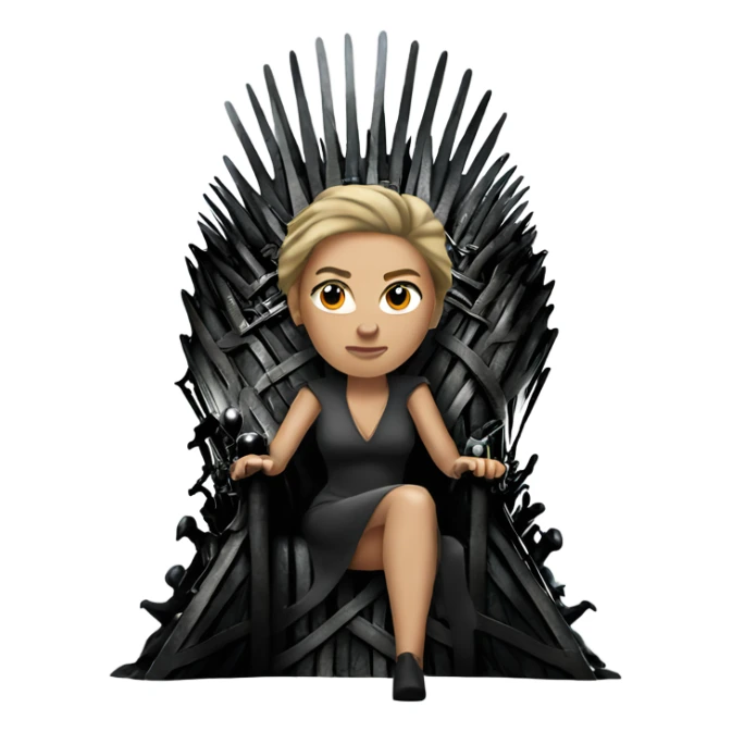 White Woman on the Iron throne sticker
