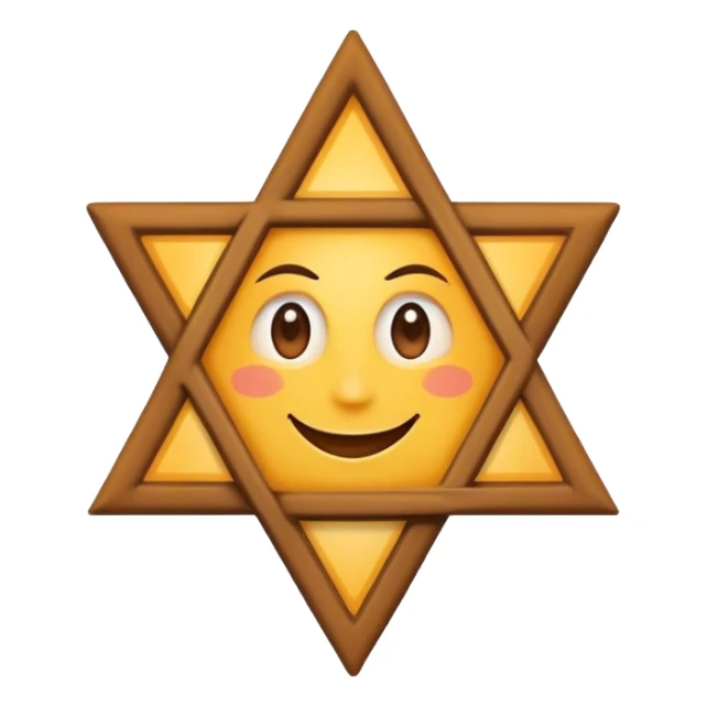 Star of David smiling sticker