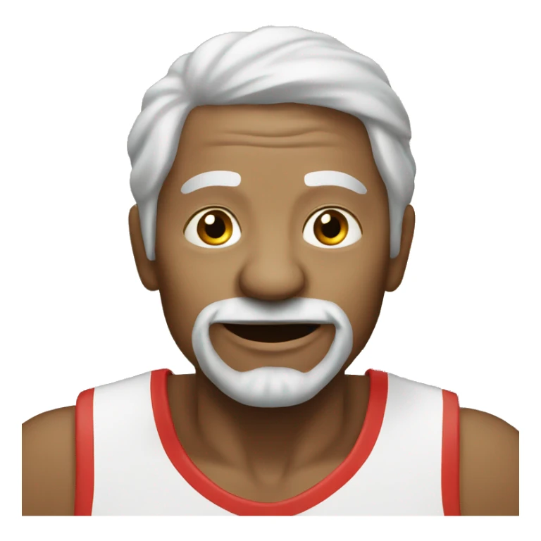 Old white person playing basketball sticker