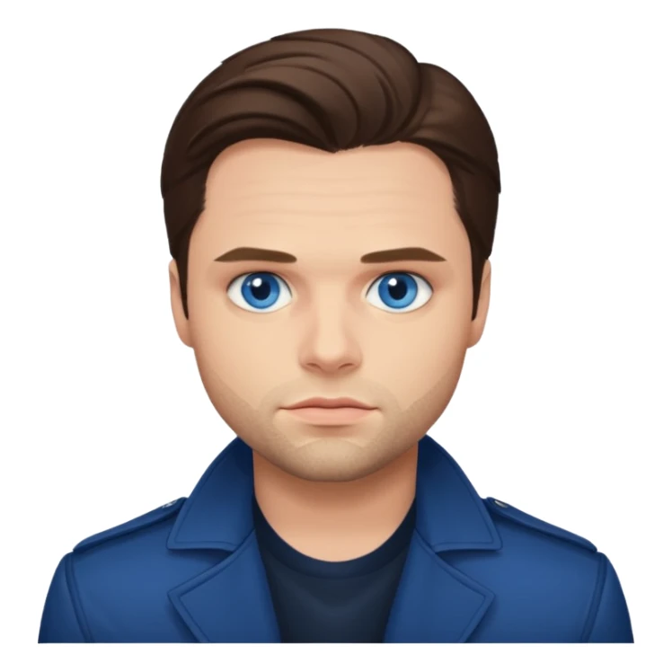 Sebastian Stan with blue eyes sticker