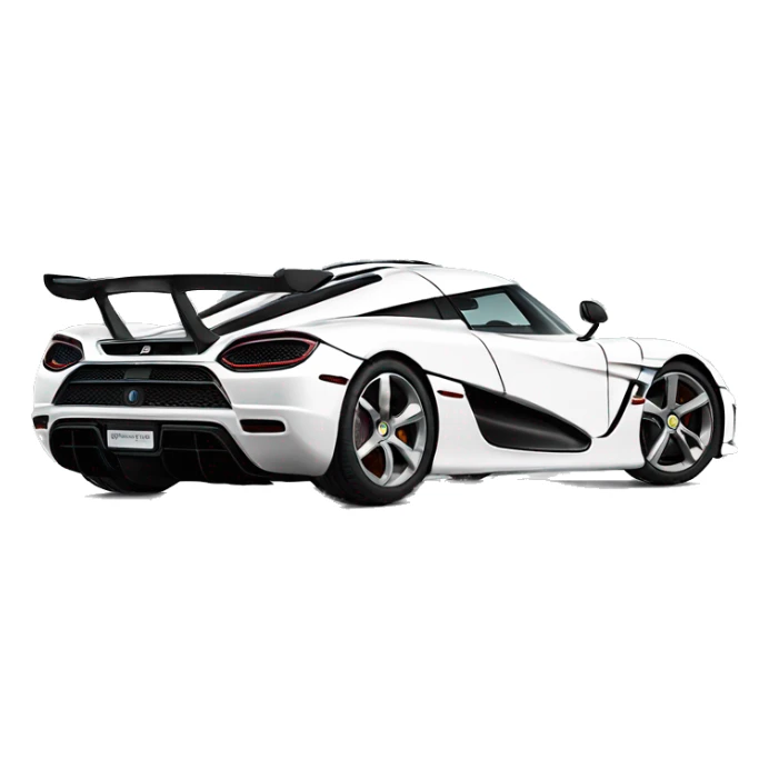 Koenigsegg gemera car in white  sticker