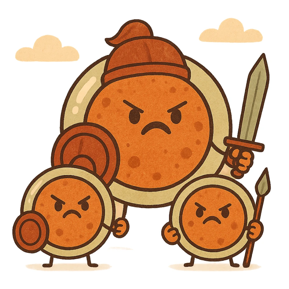 Angry armored cells sticker