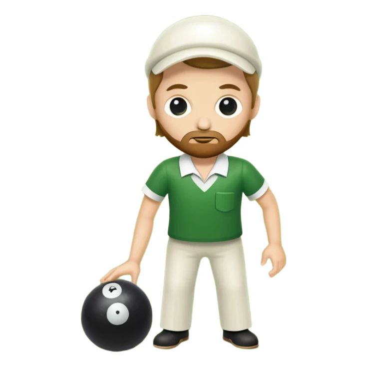 Lawn bowling bowl and javk sticker