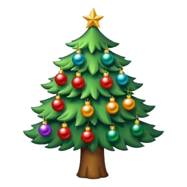 un arbol con esferas navideñas sticker