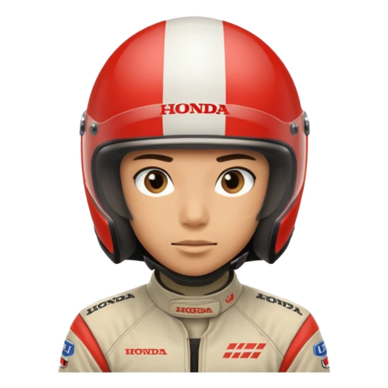 honda motorcycle racer with full face helmet sticker