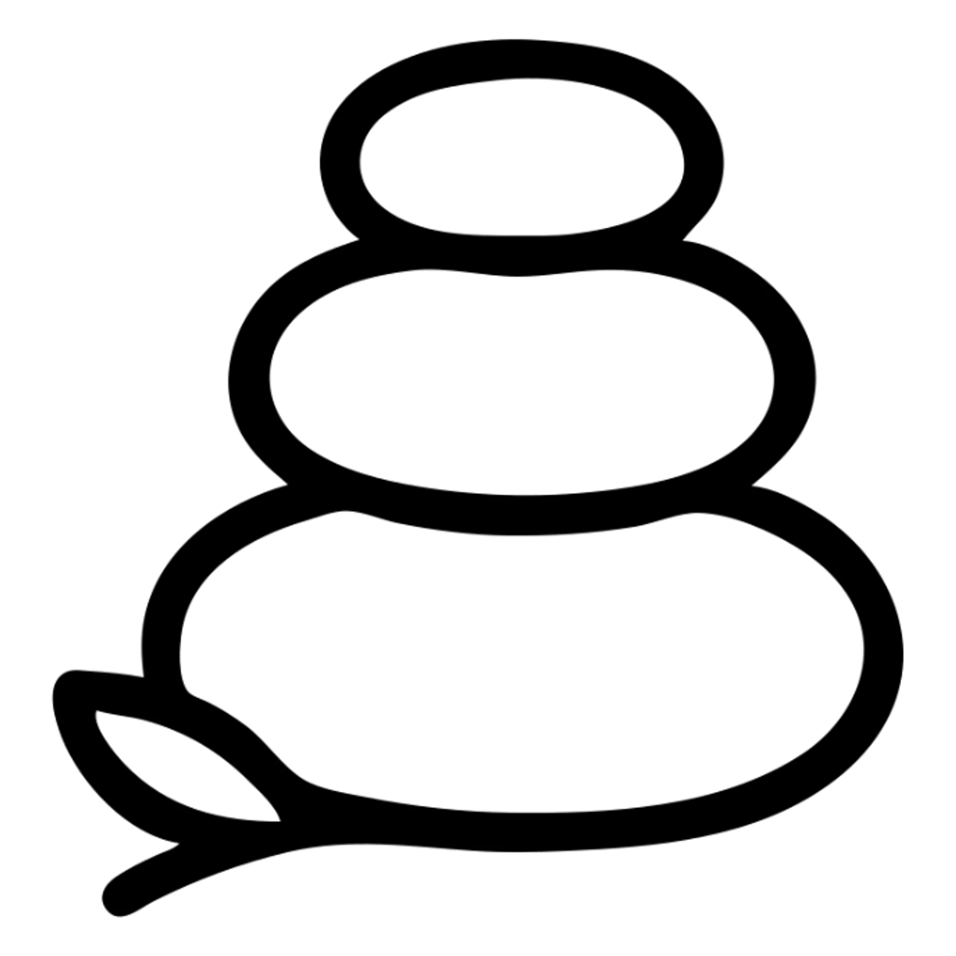 icon on the theme of yoga stones classes.  sticker