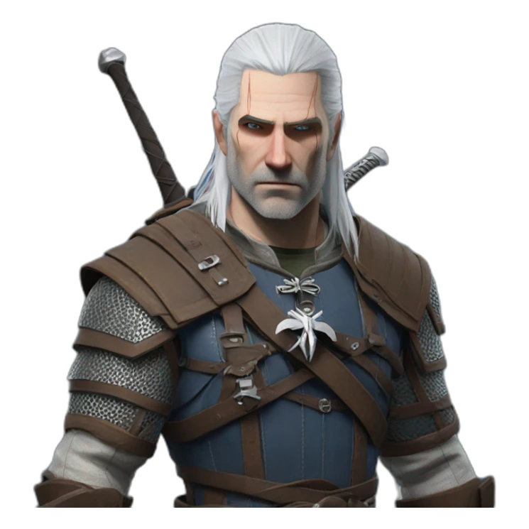 geralt of rivia playing ps5 sticker