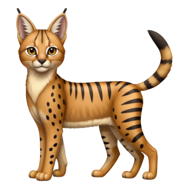 Striped and spotted Lynx-Caracal-Serval-hybrid full body sticker
