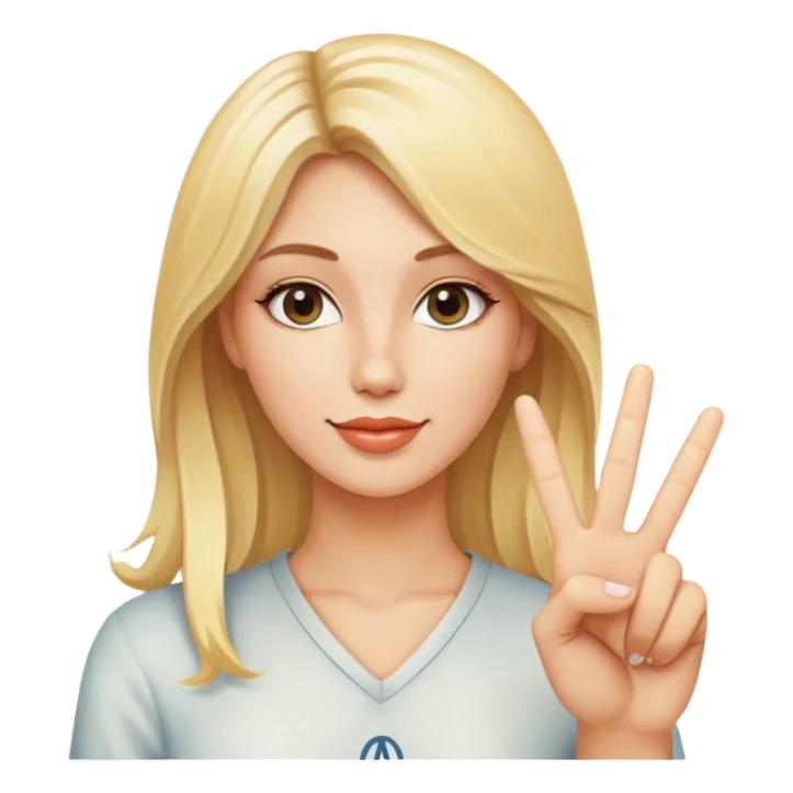 Blonde Woman and peace singn  sticker
