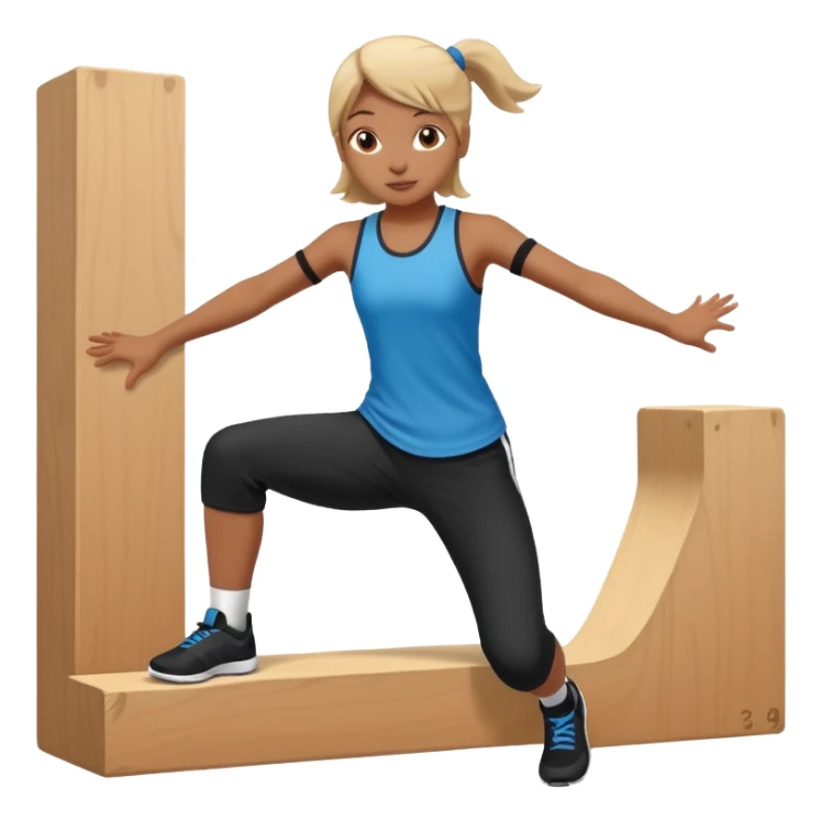 a girl doing parkour at young kids school sticker