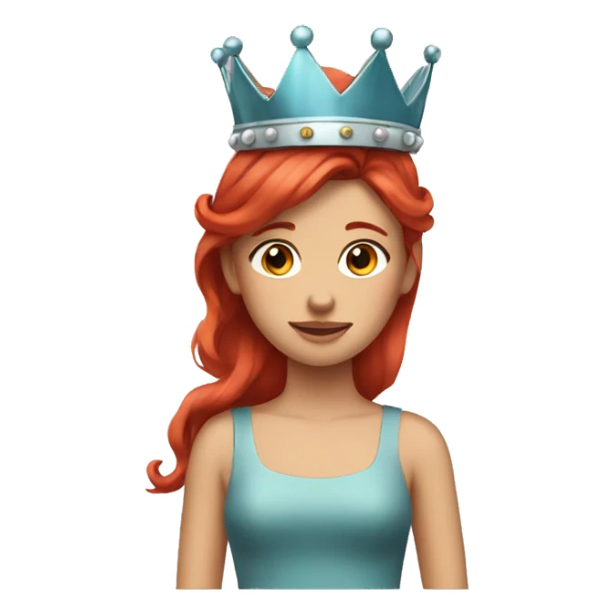 Girl with Red hair and crown sticker