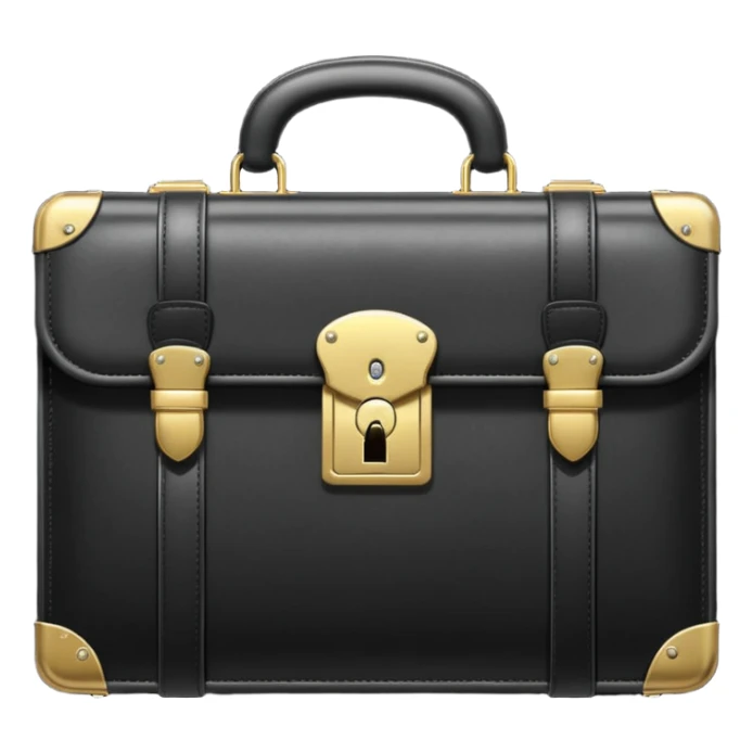 a briefcase with money and a closed lock in front of it sticker