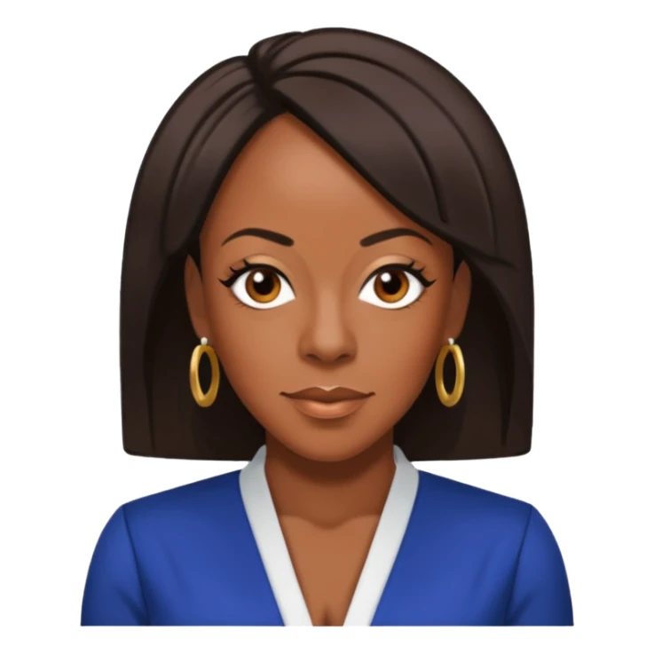 Tichina Arnold with dark brown hair sticker