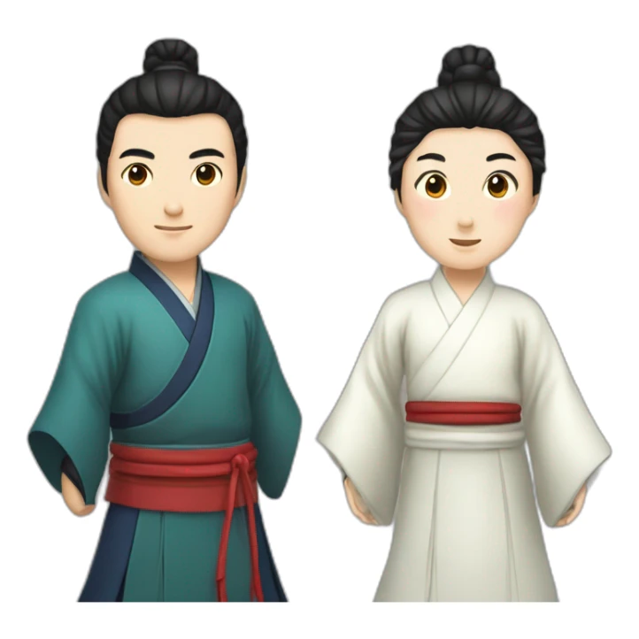 wei wuxian and lan wangji - mo dao zu shi sticker