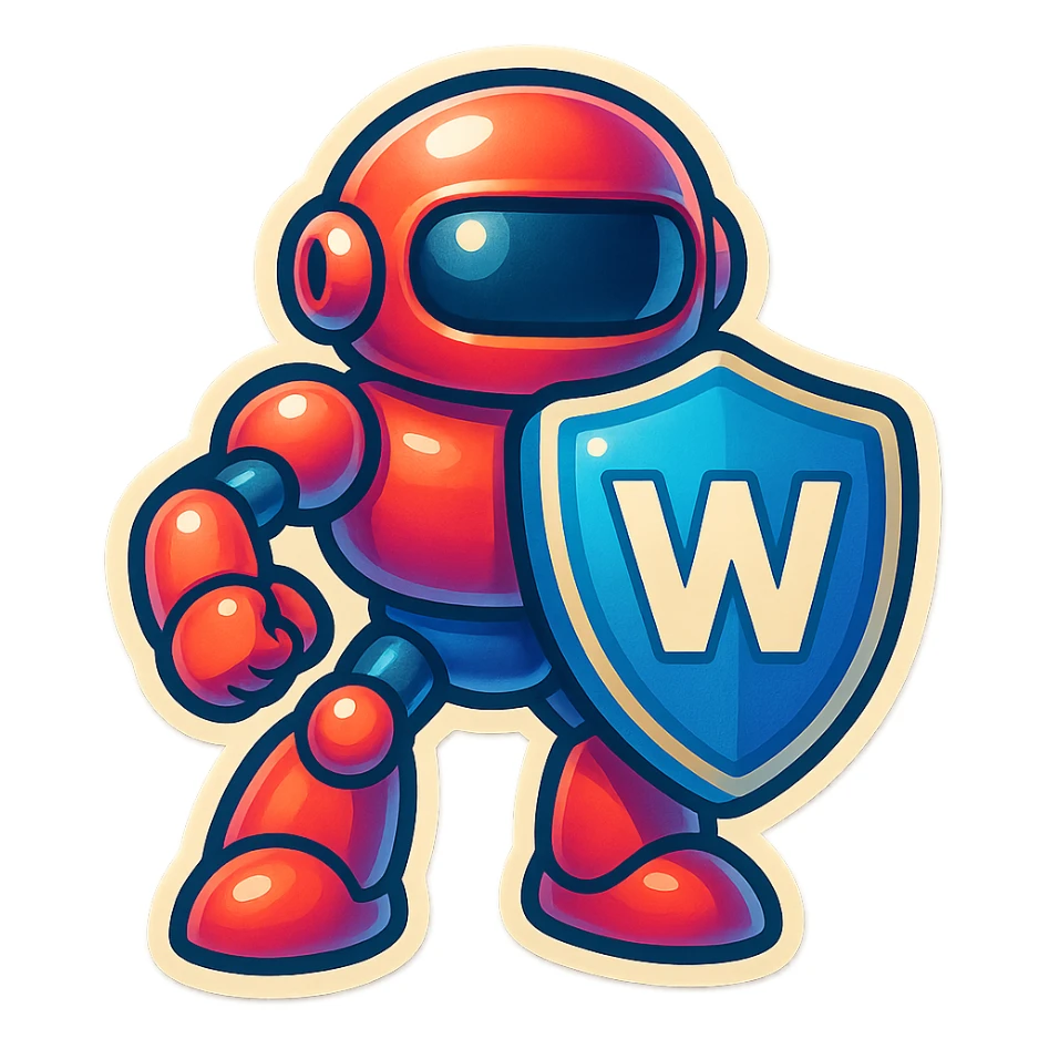 Lets do something else now. can you show me a iWexie shield robot sticker
