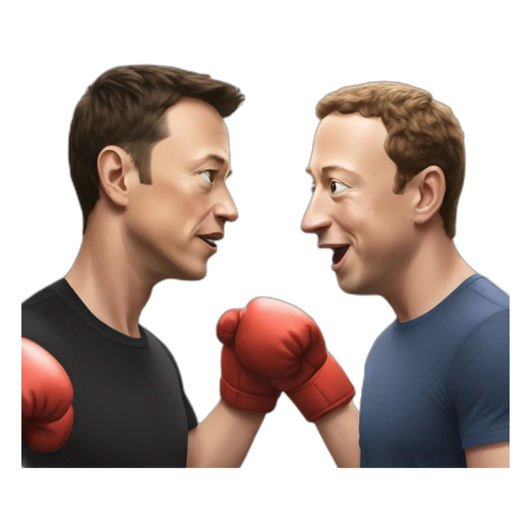 Boxing Elon musk vs Mark Zuckerberg sticker