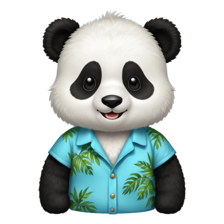 panda bear wear aloha shirt sticker