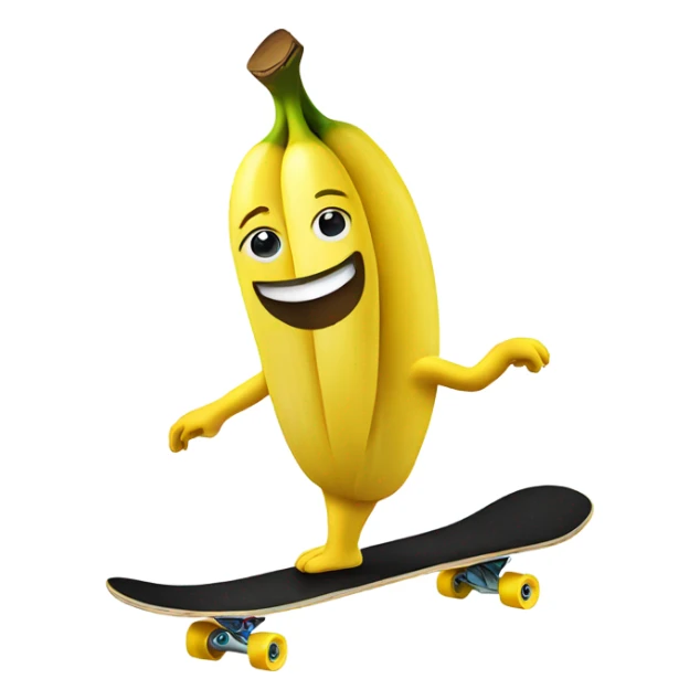 Banana doing a handstand on a skateboard sticker