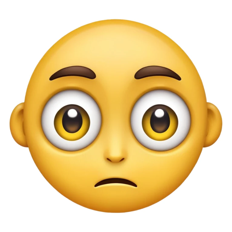 Slightly Frowning Face Emoji and Grinning Face with Big Eyes mixed together sticker