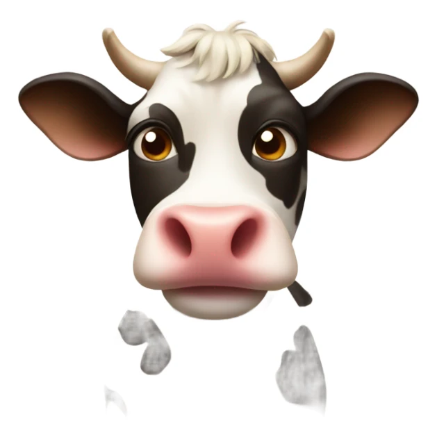 cow with love heart spots  sticker