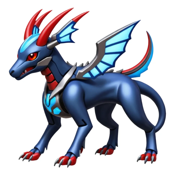 Houndoom-Dialga-Genesect-Pokémon-Fakémon-hybrid-creature sticker