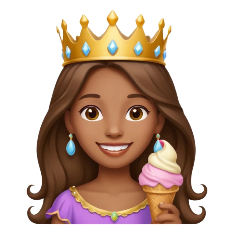 brown Princess with ice cream sticker