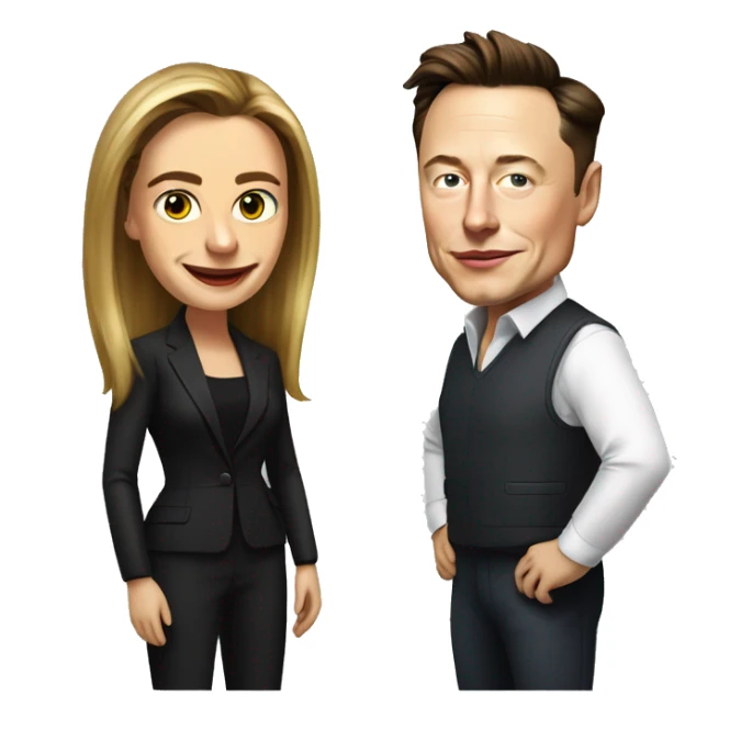 Elon musk and Giorgia meloni sticker