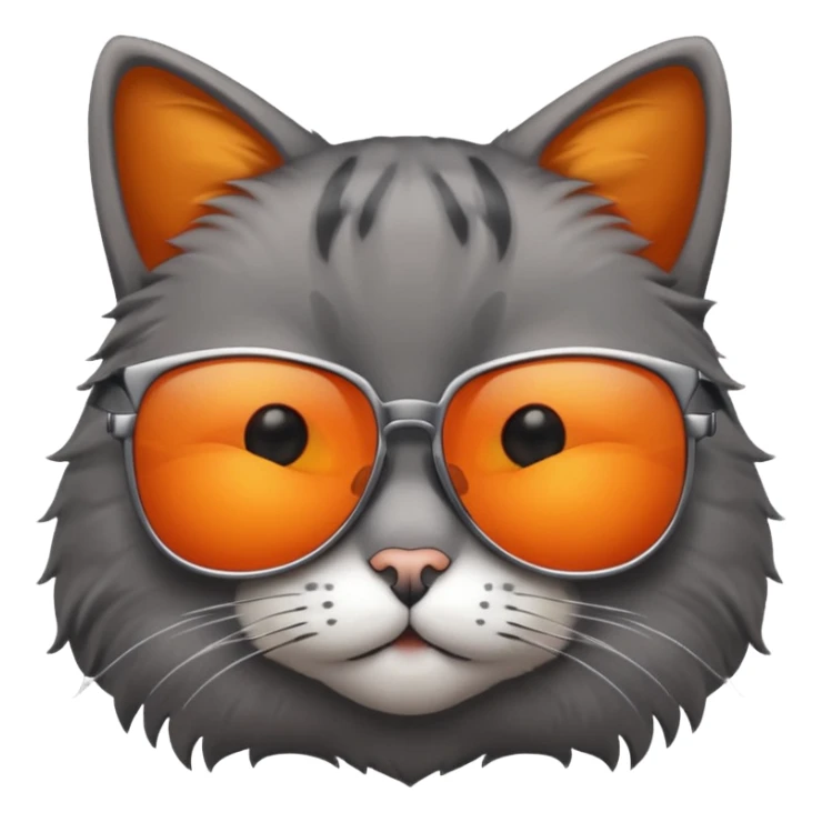 Cat wearing sunglasses sticker