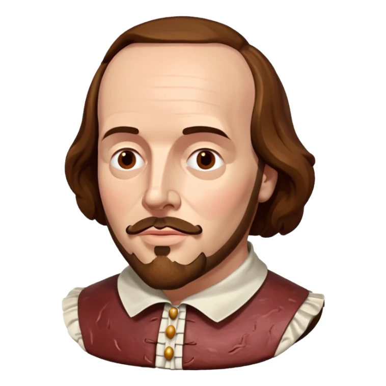 jeff koons style william shakespeare made or spam meat sculpture portrait  sticker