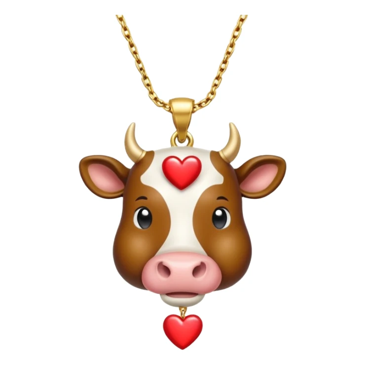 i need combination of this two emojis for making a neckless ❤️🐮 sticker