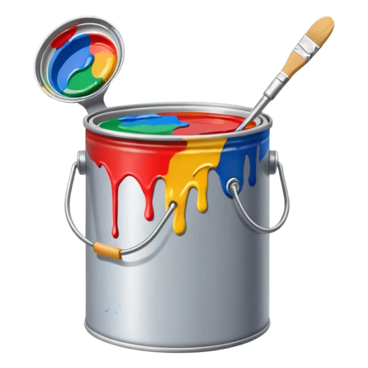 envase de pinturas sticker