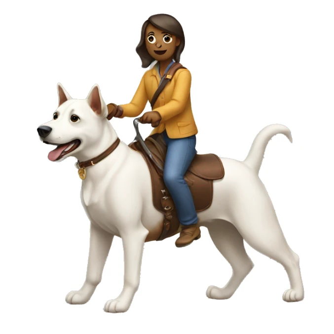 Person riding a dog sticker