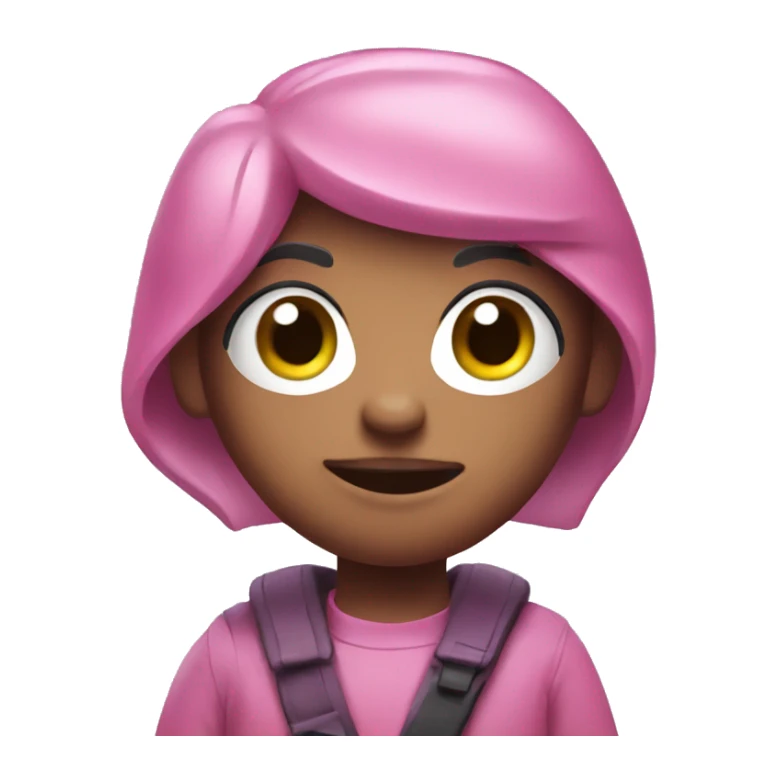 pink character of game among us  sticker