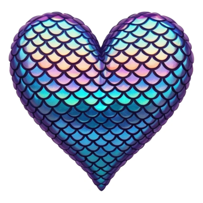 mermaid-themed heart sticker