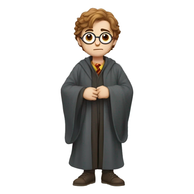 full body Harry Potter in robe laying down looking very stressed  sticker