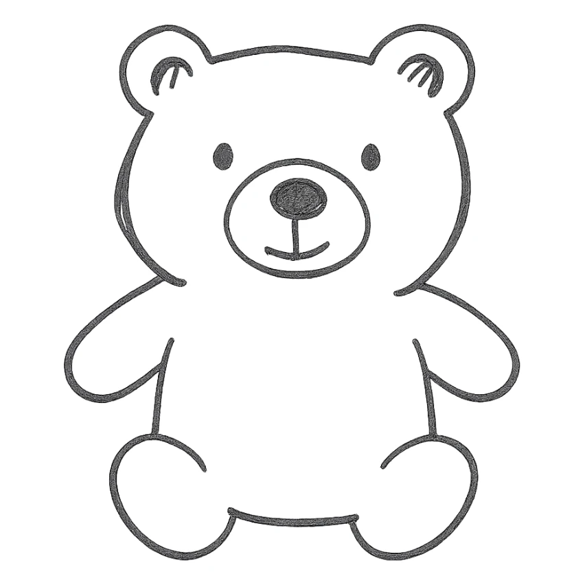 A cute blue bear sticker