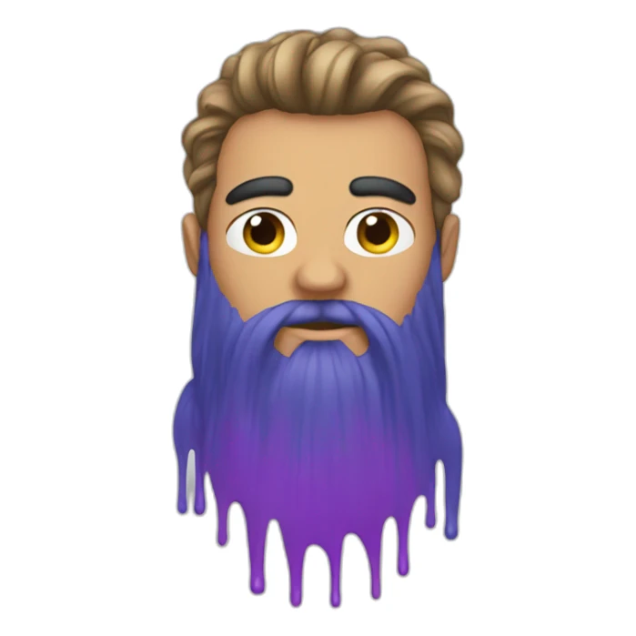 man dyes his hair sticker