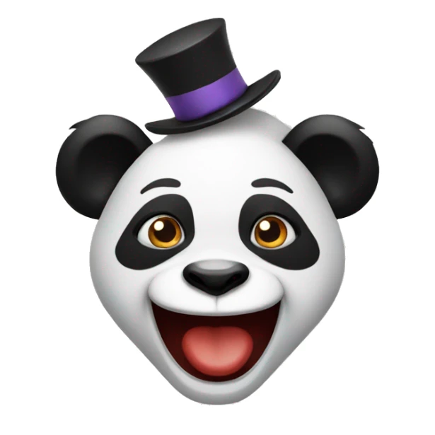 panda with a face of a clown sticker