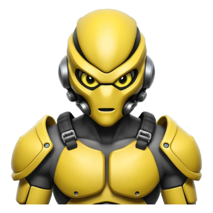 insectoid alien MMA fighter portrait, head and shoulders only, armored exoskeleton skin, sharp eyes, combat gloves, aggressive stance, 3D cartoon, mobile game icon style, clean background, no text, no watermark
 sticker
