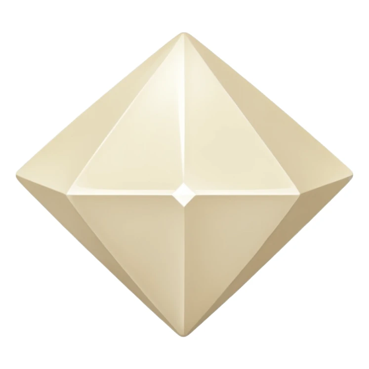 diamond shape carved from ivory. square tillted 45 degrees sticker