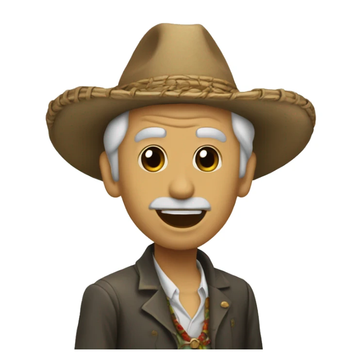 Un duende arriba de un misil sticker