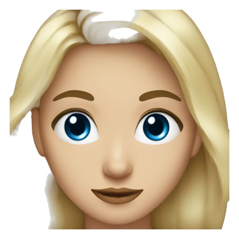 rubia oscura ojos azules sticker